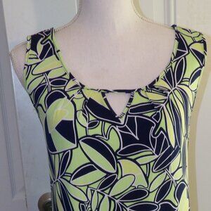 Kaari Blue Green Lime Tropic Knit Dress Size 2X Curvy NWT